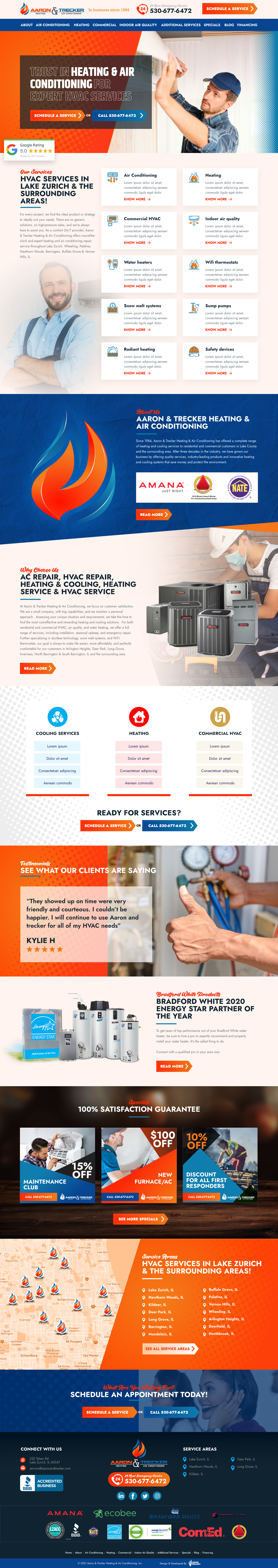 Aaron & Trecker graphic design ui design website design