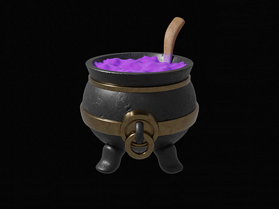 Cauldron 3dart animation art b3d blender blender3d c4d cauldron cool creative design graphic design halloween holiday loop motion render witch