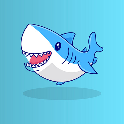 SHARK ILLUSTRATION 🦈 3d adobeillustrator animation available branding design followformore followme foryou games graphic design illustration logo motion graphics openforwork shark ui vector