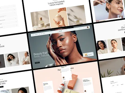 Aurellé eCommerce website beauty products beauty website design ecommerce ecommerce website graphic design inspiration landing page minimal design modern design skin care products skin care web trendy design ui ui design uidesign uiux web website website deisgn