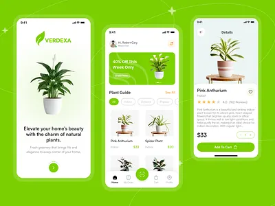 Verdexa – Modern Plant Shopping Experience app branding clean clean design design figma graphic design illustration inspiration logo minimal design modern plant tree tree plant trees ui ux