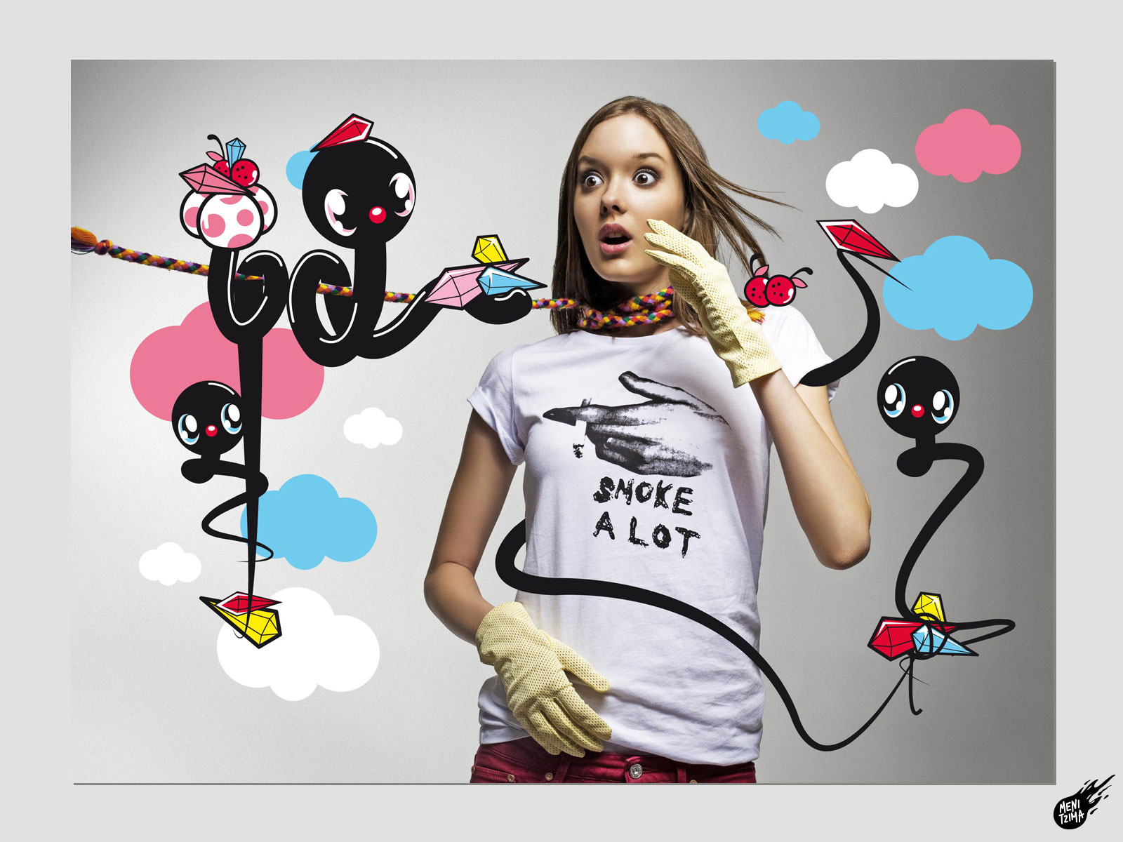 Indulge! Illustration on photo character design cute editorial editorial illustration fashion illustration vector