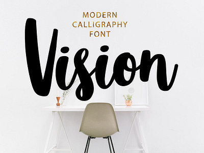 Vision - bold script font design font lettering typeface typography