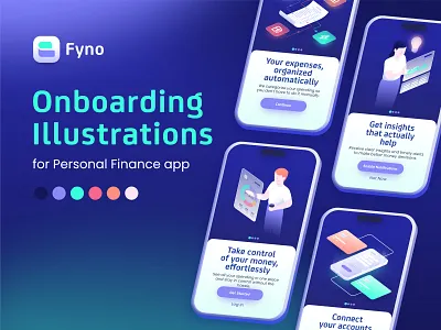 Finance App Onboarding Illustration animation branding colorful design figma finance graphic design illustration isometric logo motion graphics onboarding ui ux vector