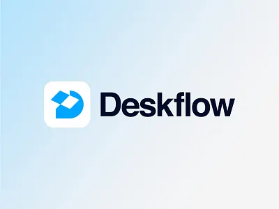 Deskflow — SaaS Workflow Logo Design app icon logo brandidentity branding digital product logodesign minimal logo modern logo print productivity saas saas logo software startup logo tech logo technology workflow
