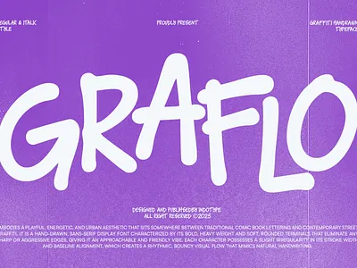 GRAFLO - Urban Hand-Drawn Graffiti Typeface branding brush font modern skateboard street art typeface typography