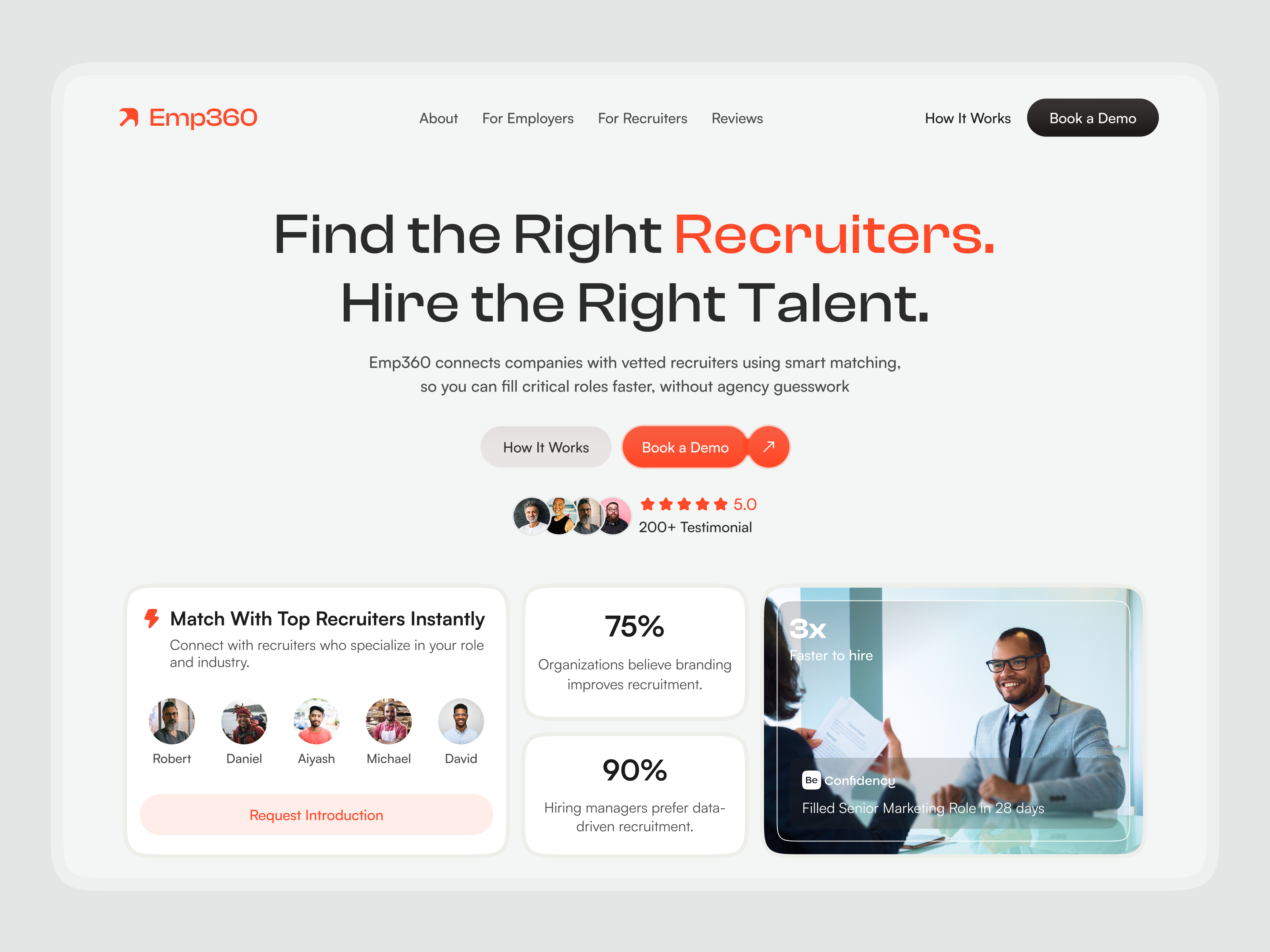 Recruitment & Hiring Platform Website UI/UX Design interface product service startup ui ux web