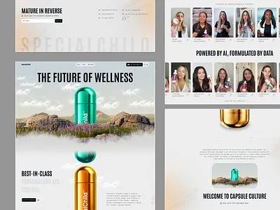 AI-Powered Health & Wellness Website Design ai ai assistant ai landing page ecommerce futuristic health healthcare landing page landing page design medical medicine mental health mental wellness modern design skin care skincare e commerce skincare website design web design website design wellness