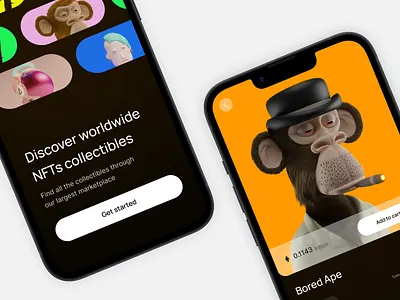 NFT Marketplace app design design mobile app nft ui ui design uiux user experience design user interface design ux design