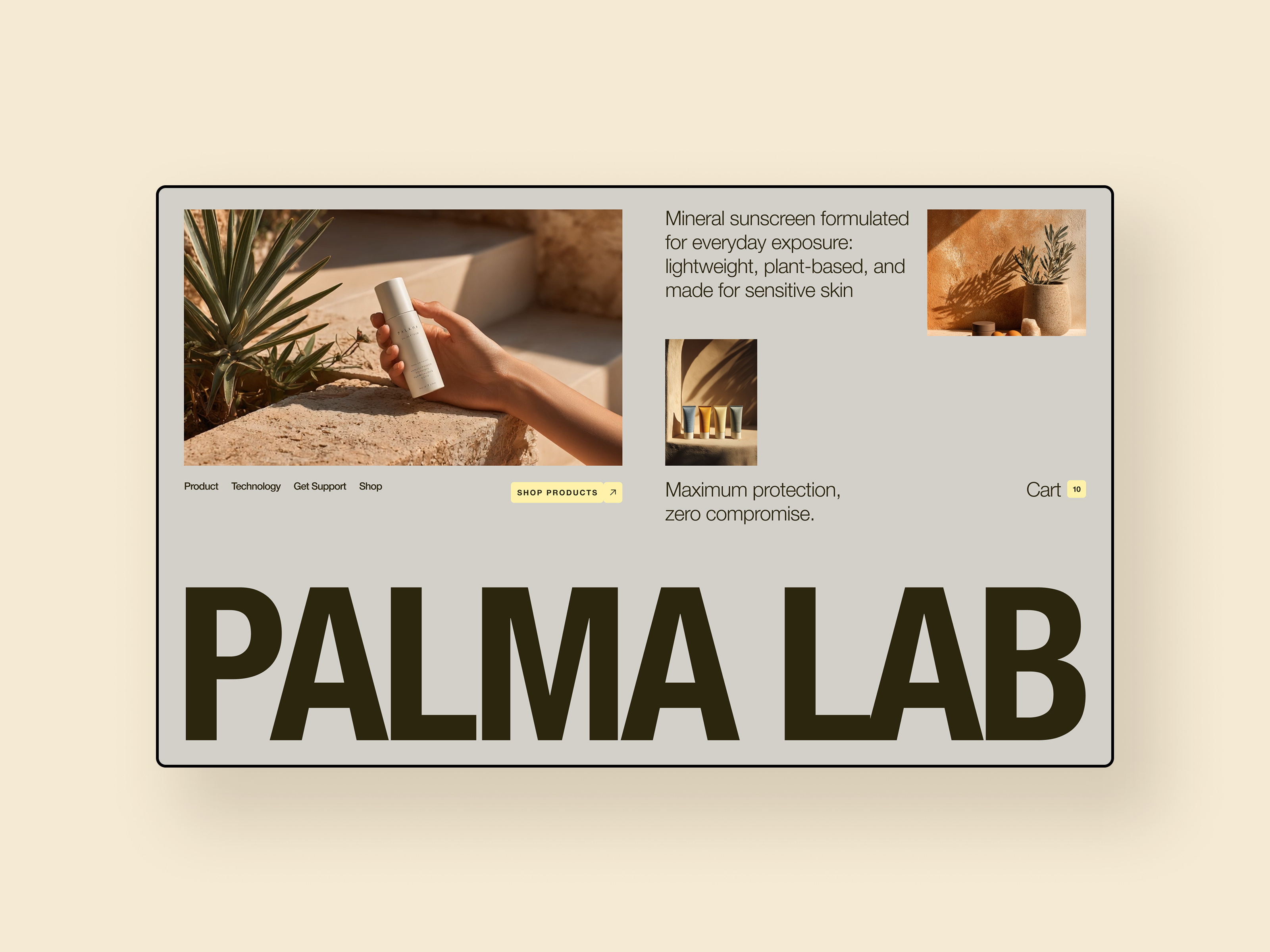 PALMA LAB — eCommerce Hero concept dtc dtc brand e commerce e commerce design ecommerce framer online shop online store shopify small business smb ui web design webflow