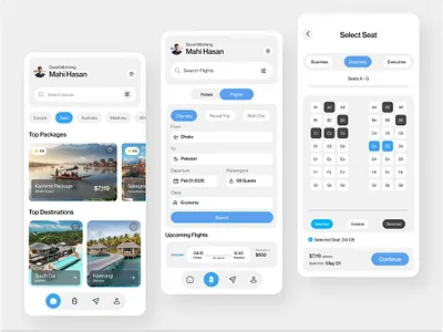 Travel App Design booking booking trave destination flight app mobile app mobile ui tour tourism tourist travel agency travel app travel booking trip ui uiux ux