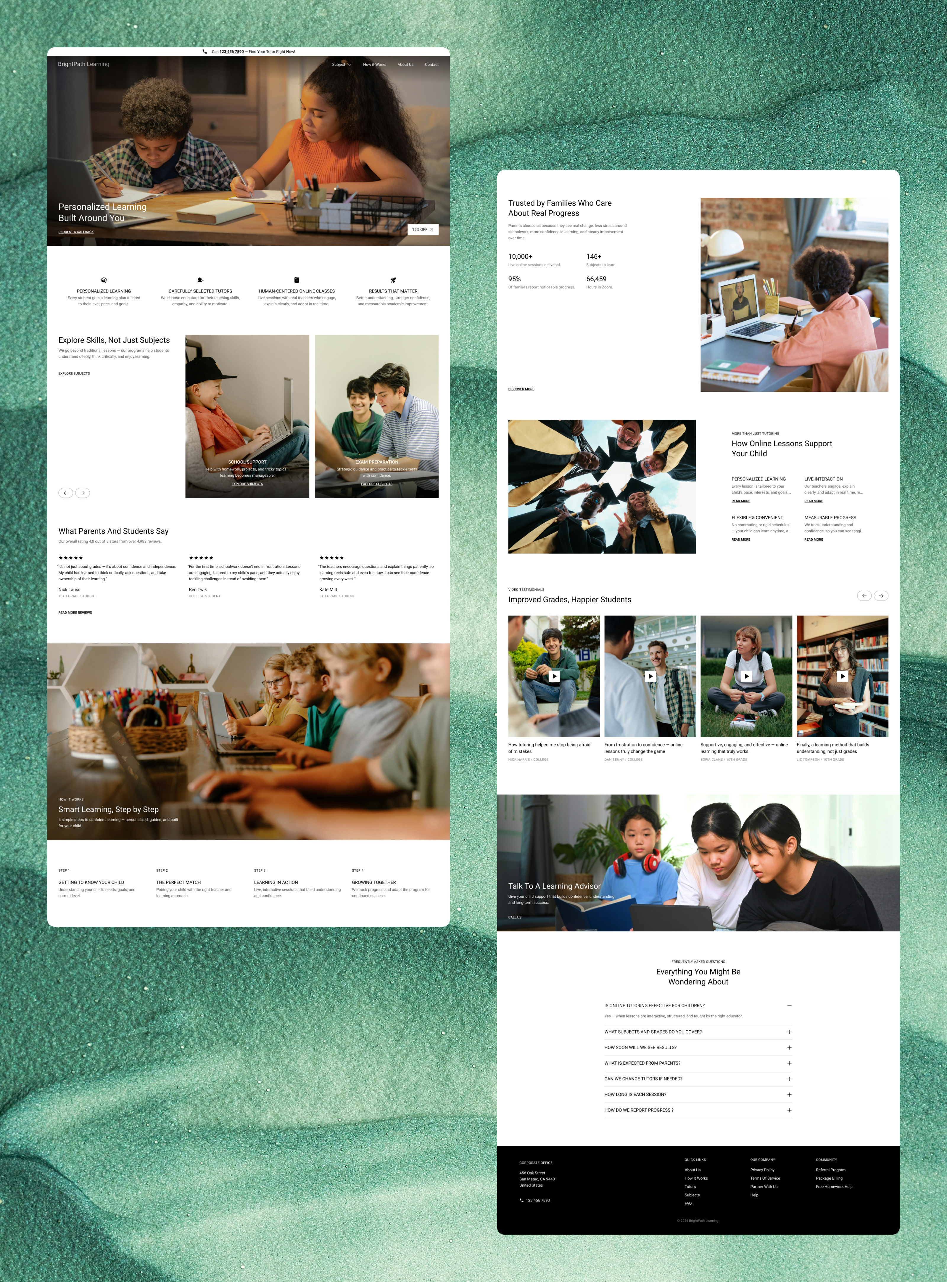 Example of Landing Page Design Service