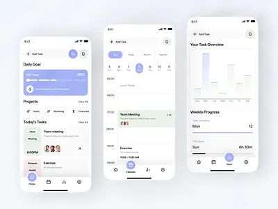 Multifunctional task manager ✦ NEXUS app app design concept design figma management meeting mobile app mobile design mobile ui modern ui schedule task manager tasks ui ui design ui ux design uiux ux work