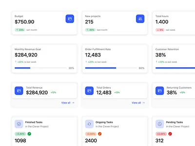 Stats UI Blocks - Webpixels app blocks components dashboard metrics stats ui