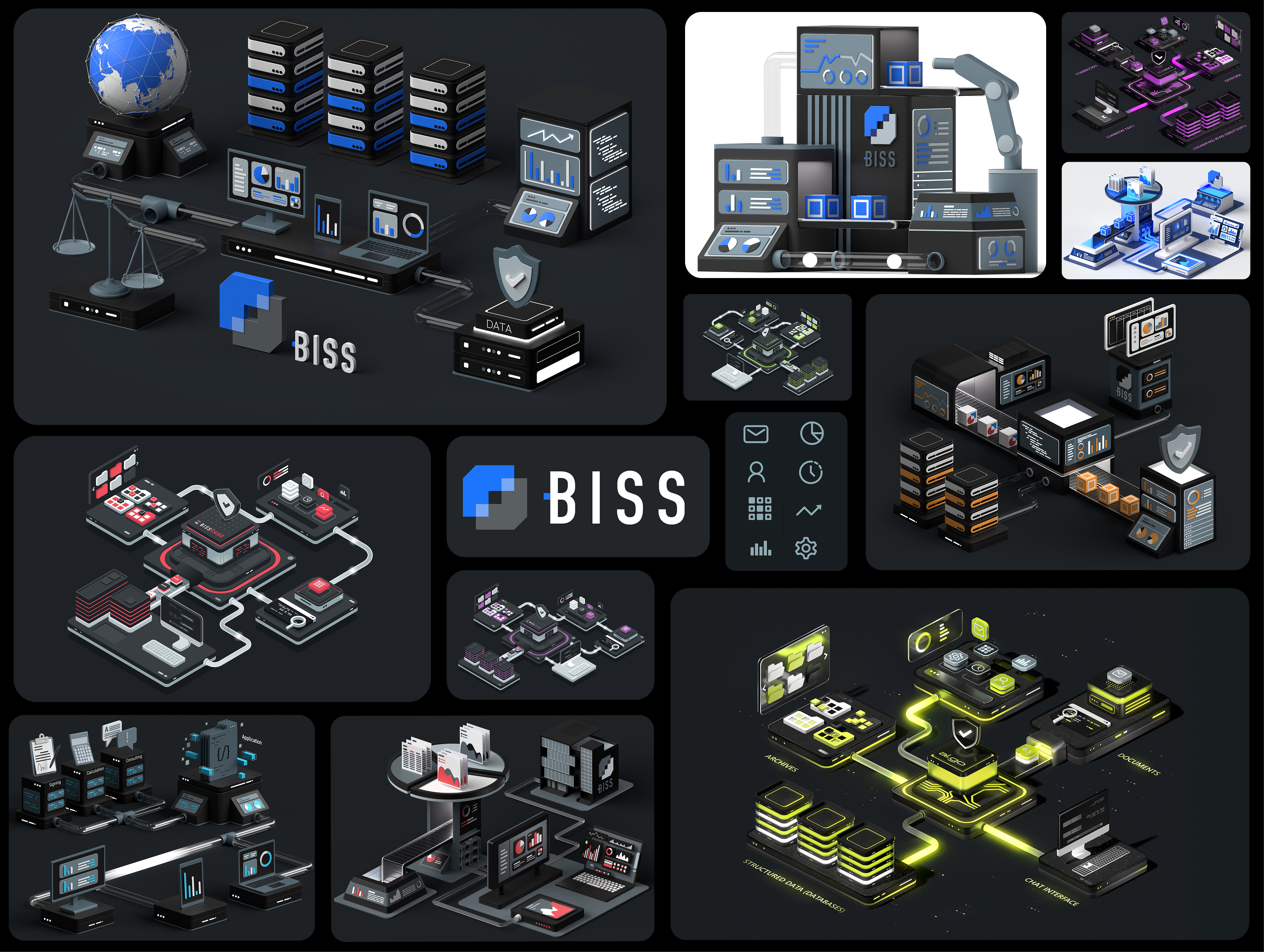 3D Animation For Biss Gmbh 3d 3d animation 3dart animation animations branding design icon illustration isometric tech website