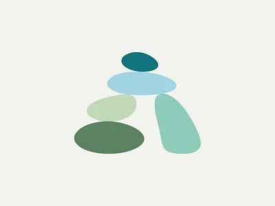 Illustration of balanced stones. Spa, yoga or meditation logo harmony logo kk meditation logo spa logo unique logo wellness logo yoga logo