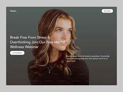 Mental Wellness Webinar Landing Pages conversion design for hire freelance designer health and wellness hero section landing page mental wellness split screen ui design user experience ux design web design webinar page