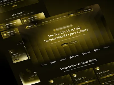 Decentralized Crypto Lottery UI ai ai landingpage ai website banking platform blockchain landing page clean design crypto lottery crypto lottery ui crypto trading interface crypto website decentralized figma finance lottery design money web3 web3 blockchain web3 dashboard website design website design landing page