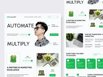 Marketing Automation Framer Landing Page automation clean corporate crm digital marketing email automation email marketing futuristic gradient landing page marketing marketing platform modern professional saas saas landing startup tech ui design web design
