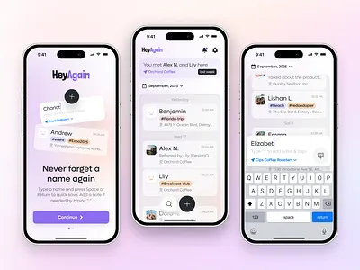 People Reminder App app app interface clean concept input instant ios light minimal mobile mobile app modern ui notes places reminder scroll tags ui ux
