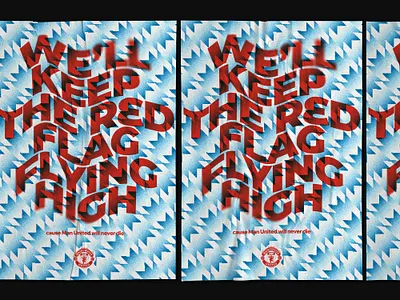 Man Utd fan poster design football graphic design manchester united poster poster design red flag