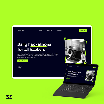 Hackathon website UI design app branding design logo ui ux