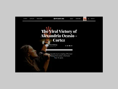 Overture Global - Post black clean dark design hellohello hero magazine news overture post ui ux web