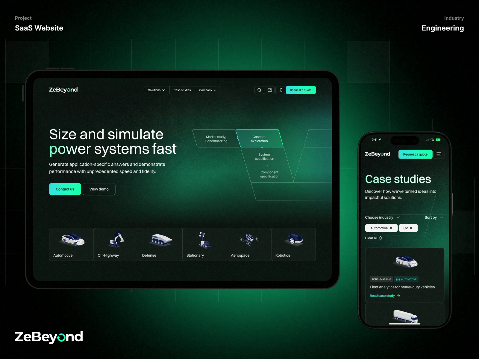 Example of Engineering Platform Web Design – ZeBeyond