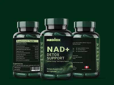 NAD + Supplement Label & Packaging Design bottle label branding design graphic design label design nad supplement packaging design product label product packaging supplement supplement bottle supplement label supplement packaging