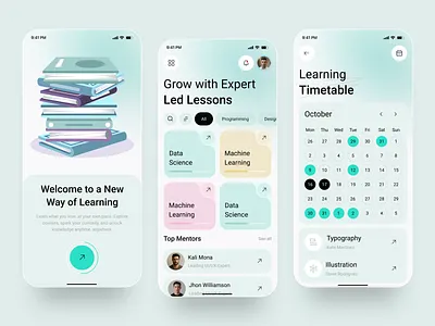 Online Learning App app app design course app design e learning e learning app edtech education education app learning mobile mobile app online education design student app ui