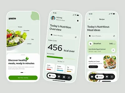 Nutrition App Design | Meal Planner | Calorie Tracking App UI UX ai ai calorie counter app app design calorie counter calories tracker diet app diet plan app diet tracker food and drink food app food tracker food tracker app healthcare app ios app meal plan app mobile mobile app nutrition app