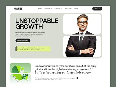 Strategic Growth Landing Page figma ui modern web ui design web ui web ui design web ux website design website ui design website uiux design