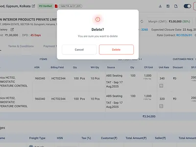 Delete Confirmation Modal - Destructive Action Pattern componentdesign confirmation confirmation modal delete deletemodal design designpattern figma graphic design microinteraction modal productdesign saas ui uidesign uiux userinterface ux uxdesign webdesign