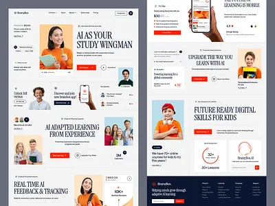 AI Learning - Landing Page Design ai ai agent ai assistant ai automation ai design ai designer ai landing page ai learning ai operator ai platform ai powered ai product ai sales ai tool ai website artificial intelligence landing page saas web design website design