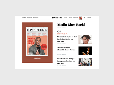 Overture Global - Issues clean design hellohello interface issues magazine overture print ui ux web
