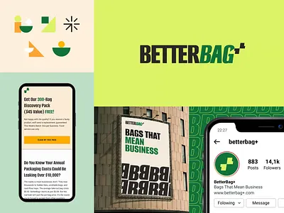 🛍️ Brand Identity for BetterBag bag design brand designer brand guidelines brand identity brandbook branding design logo logo design manufactor packaging website design
