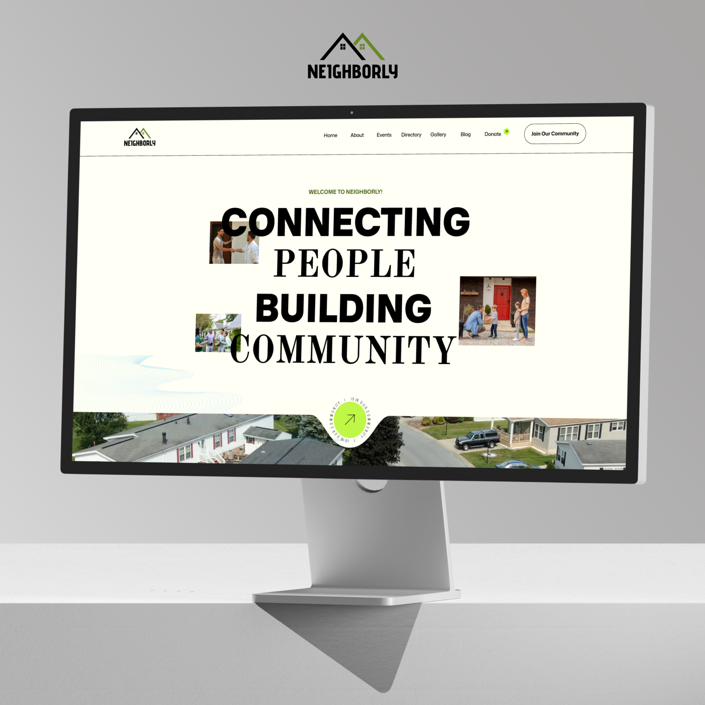 Neighborly - Local Community Club Website Template charity website clean ui community platform event donations landing page modern website nonprofit website responsive design ux design web template