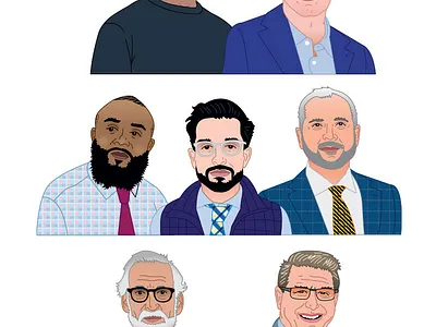 Chicago 7 illustration portraitillustration quickhoney