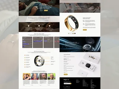 100 Days of UI Challenge - Landing Page branding dailyui design figma graphic design layout smart ring ui ux website