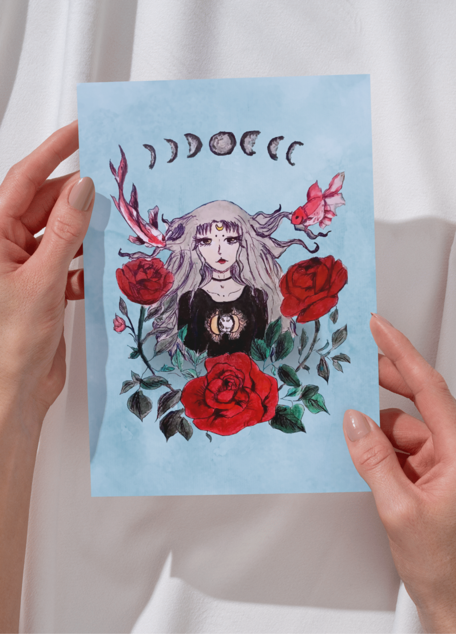 Lunar Garden - Illustration - Mônica Paz design digital art digital illustration draw drawing graphic design handmade illustration paint painting