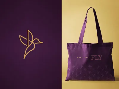 DFF Designs bird branding brandmark designs fall feminine flight fly gold hummingbird jewelry logo mockup pink purple resilience stamp tote tshirt wings