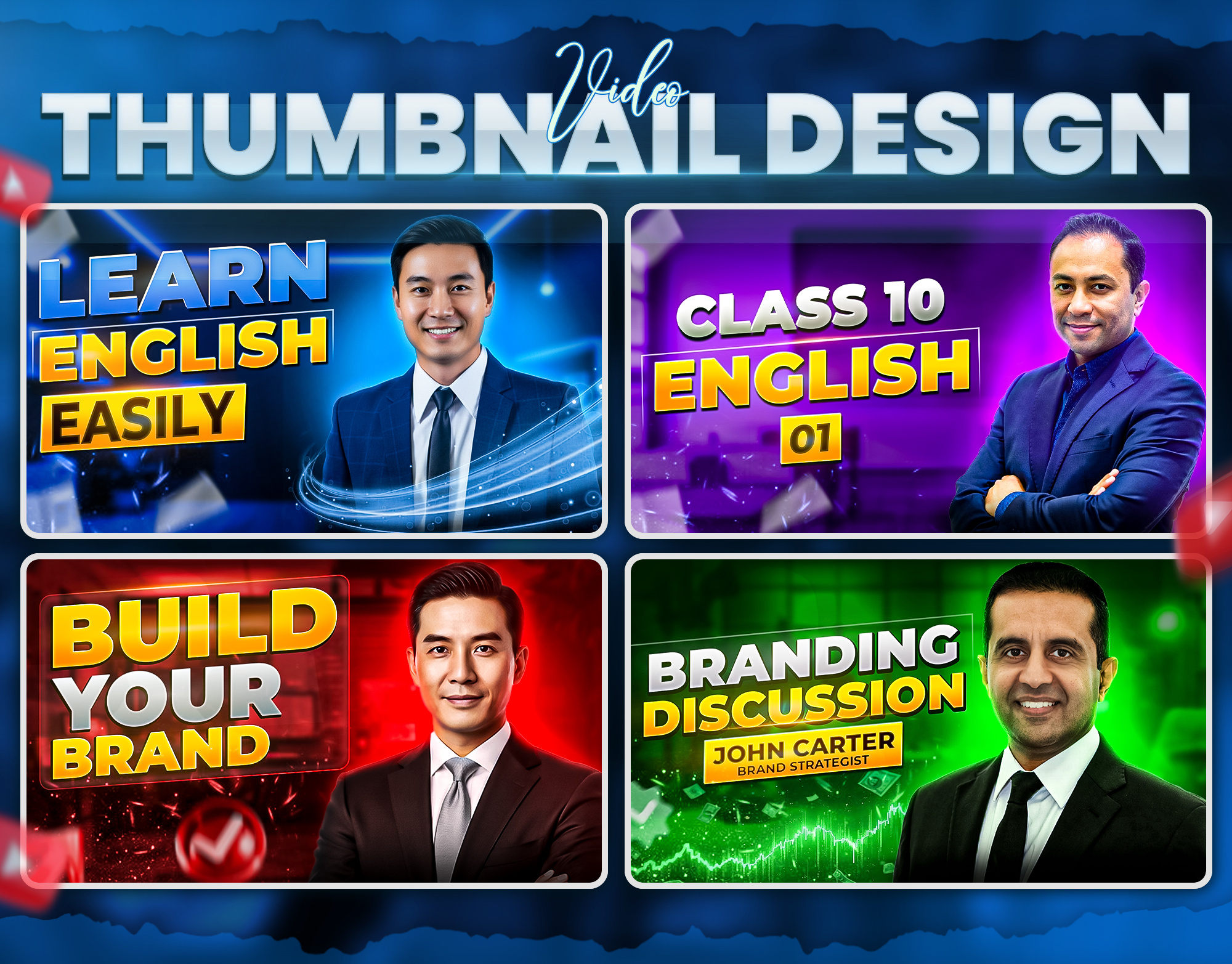 Thumbnail Design Collection for Content branding thumbnail business thumbnail content creator design creative thumbnail digital design educational thumbnail graphic design modern thumbnail personal branding design social media design thumbnail design video thumbnail youtube design youtube thumbnail