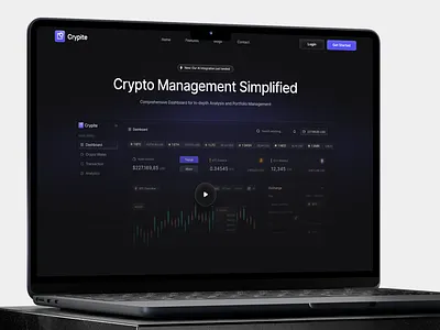 Crypto Dashboard Design crypto web design