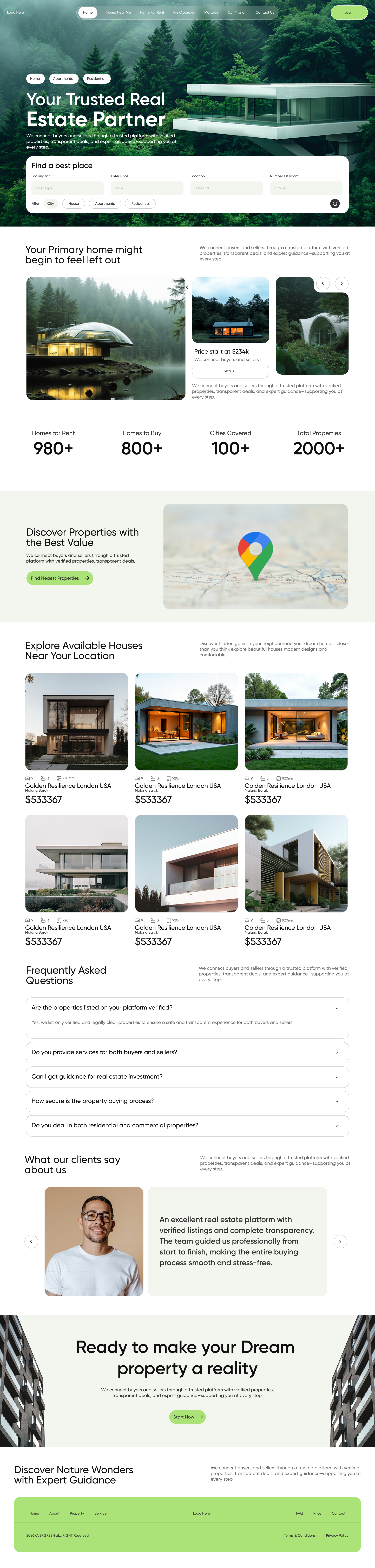 Real Estate Landing Page UI — Luxury Property Discovery Platform designinspiration digitalexperience dribbble figma interface landingpage luxuryui modernui productdesign property realestate realestatedesign realestatewebsite saasdesign startupdesign uidesign uxdesign uxui webdesign webui