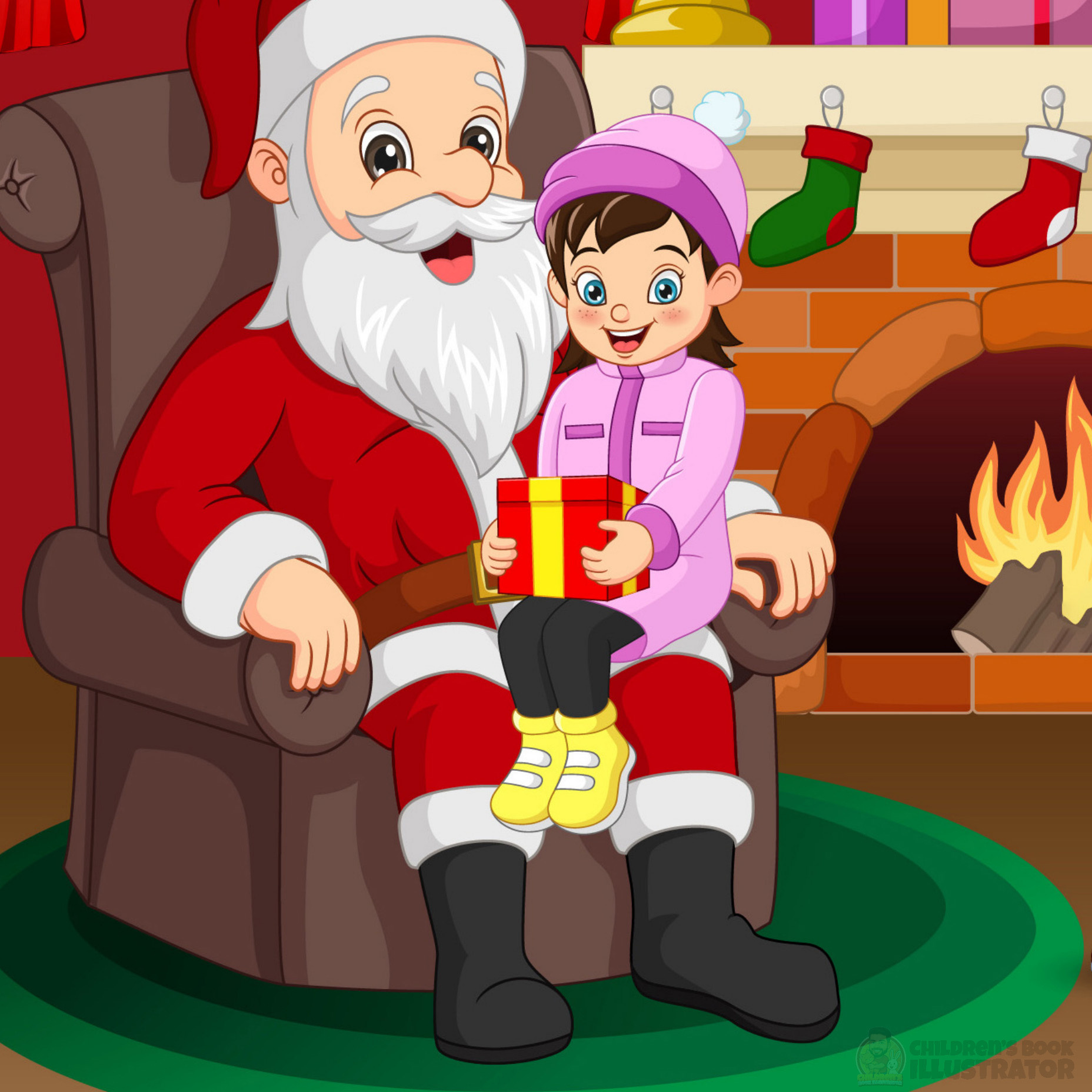 The Magic of the First Gift 🎁 | Children’s Book Illustration 3d book cover design character design childrens book illustrator childrens publishing christmas book art cute characters digital illustration holiday illustration kidlitart kids book artist picture book art santa claus illustration self publishing storybook illustration storytelling vector illustration whimsical art