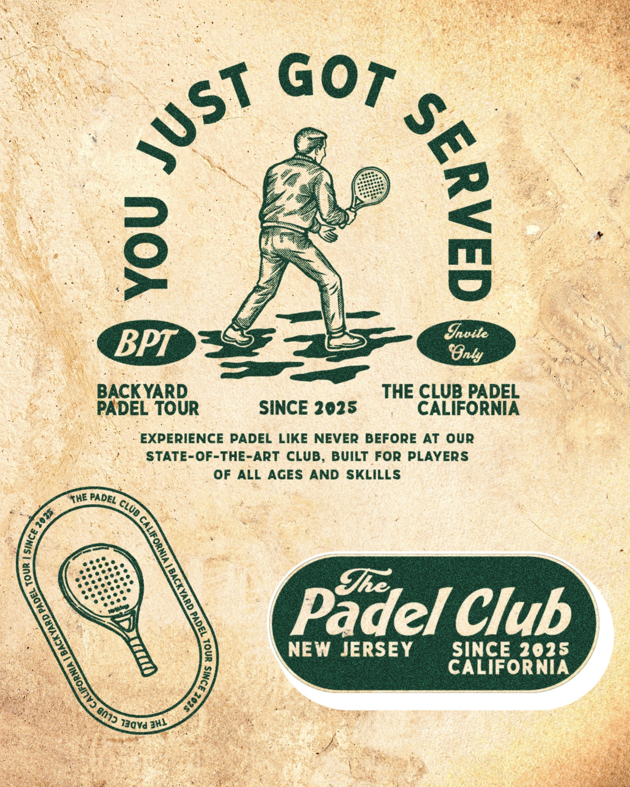 Padel art artwork badge badgedesign brand identity branding graphic design ilustration logo vector vintage