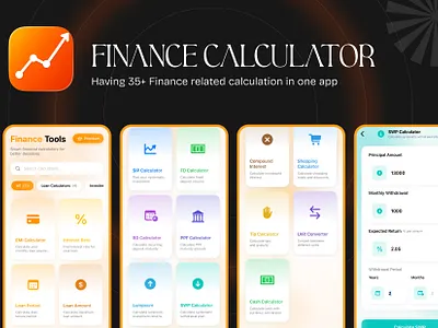 Finance Calculator App UI Design | 35+ Smart Financial Tools 3d android android app design app source code branding design emi calc emi calculator finance finance app finance application finance calculator finance emi app graphic design illustration ios app design logo motion graphics sip calculator ui