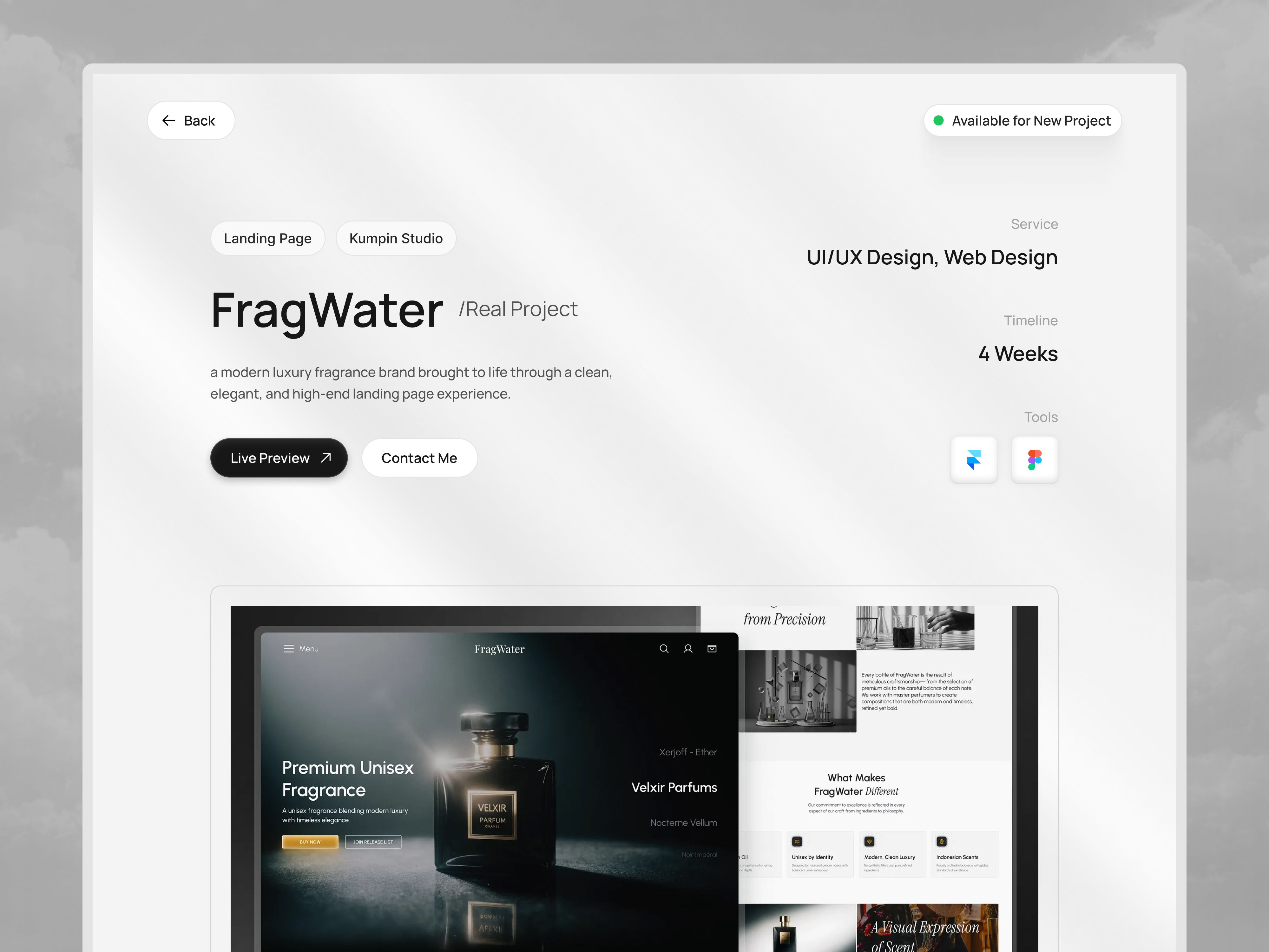 Example of Web Portfolio Design Modern & Responsive