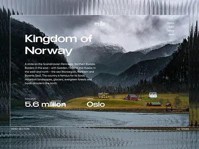 Editorial Longread Design/ Kingdom of Norway 12 column grid content driven design design system editorial web design grid system hero section longread website minimal design scandinavian design travel blog typography system uxui design visual storytelling web typography website concept