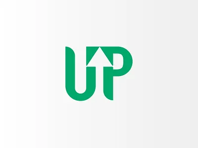 Letter UP with Arrow Logo Design arrow up brand identitiy branding brandmark design icon letter up logo logo design logo designer logomark negative space up arrow up lgoo